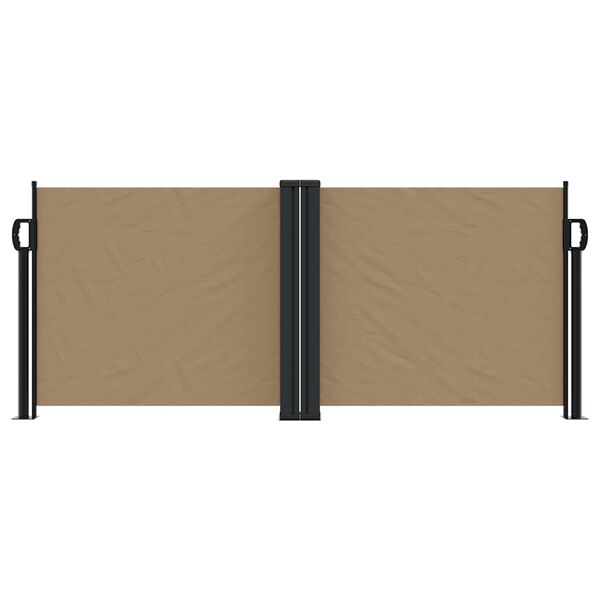 vidaXL Retractable Side Awning Taupe 100x1000 cm