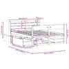 vidaXL Bed Frame without Mattress White 120x200 cm Solid Wood Pine