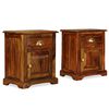 vidaXL Bedside Cabinet 2 pcs 40x30x50 cm Solid Acacia Wood