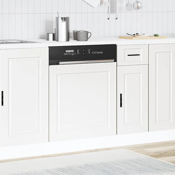 vidaXL Dishwasher Panel Porto White 60x1.5x57 cm Engineered Wood