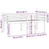 vidaXL High Sleeper Bed without Mattress Wax Brown 90x200 cm Solid Wood