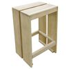 vidaXL Outdoor Bar Stools 2 pcs Impregnated Pinewood