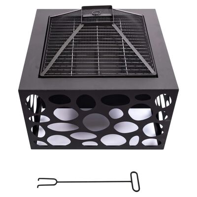 RedFire Fire Pit with BBQ Grill Mikor Black