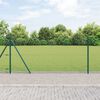 vidaXL Fence Post Green 50 x 0.8 m (13 mm mesh) Steel and PVC