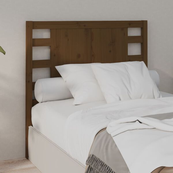 vidaXL Headboard Honey Brown 106x4x100 cm Solid Wood Pine