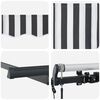vidaXL Retractable Awning Anthracite and White 400 x 200 cm