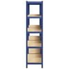 vidaXL 5-Layer Storage Shelves 2 pcs Blue Steel&Engineered Wood