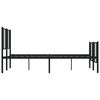 vidaXL Metal Bed Frame without Mattress with Footboard Black 120x200cm