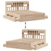 vidaXL Bookcase Bed without Mattress 180x200 cm Super King Solid Wood Pine