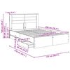 vidaXL Bed Frame with Drawer White 140 x 200 cm Engineer Wood
