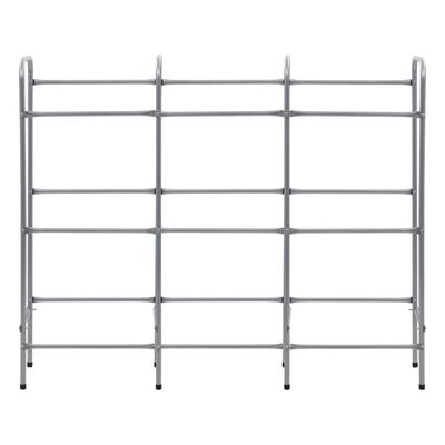 vidaXL Storage Shelf for 9 Crates Silver 145x33x116 cm Steel