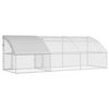 vidaXL Chicken Cage 3 pcs Silver 600 x 200 x 200 cm Steel and PE
