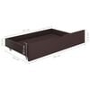 vidaXL Canopy Bed Frame without Mattress Dark Brown Pine Wood 140x200 cm (283271+321988)