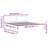 vidaXL Bed Frame without Mattress Concrete Grey 200x200 cm