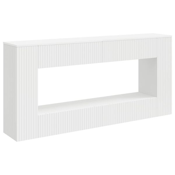 vidaXL Console Table Striped White 155 x 29 x 74 cm Engineered Wood