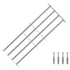 vidaXL Security Grille for Windows with 4 Crossbars 3 pcs 930-1740 mm