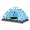 vidaXL Camping Tent 3-Person Blue Quick Release
