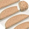 vidaXL Stair Mats 15 pcs 65x21x4 cm Gold Half Round Large