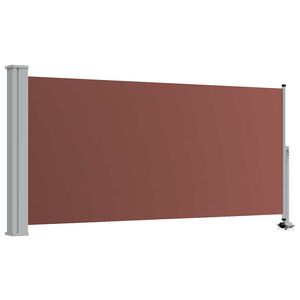 vidaXL Patio Retractable Side Awning 120x300 cm Brown