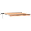 vidaXL Manual Awning Frame with LEDs 4 x 3 m Polyester with PU coating