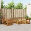 vidaXL Sofa Sets 10 pcs Natural Solid Acacia Wood