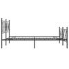 vidaXL Metal Bed Frame without Mattress with Footboard Black 160x200cm