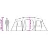 vidaXL Family Tent Tunnel 16-Person Green Waterproof