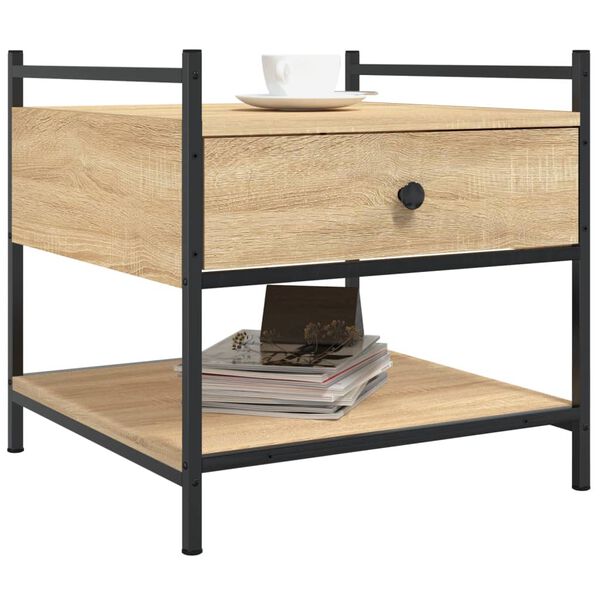 vidaXL Coffee Table Sonoma Oak 50x50x50 cm Engineered Wood