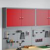 vidaXL Tool Cabinet with Shelf with Lock Red and Grey 100 x 20 x 55 cm