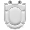 vidaXL Toilet Seat Adjustable White 48 x 36.5 x 4.5 cm Polypropylene