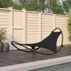 vidaXL Rocking Sun Lounger with Wheels Steel & Textilene Fabric Black