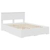 vidaXL Bed Frame with Headboard White 160 x 200 cm Engineered Wood