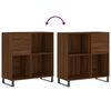 vidaXL Record Cabinet Brown Oak 84.5x38x89 cm Engineered Wood