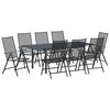 vidaXL Garden Dining Set 9 pcs Steel