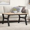 vidaXL Coffee Table Y-Frame 90x90x45 cm Solid Wood Pine and Steel
