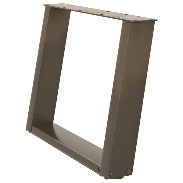 vidaXL Coffee Table Legs U-Shaped 2 pcs Natural Steel 60x(42-43) cm Steel