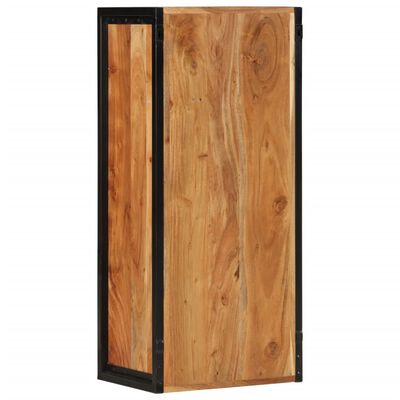 vidaXL Bathroom Wall Cabinet 40x30x90 cm Solid Wood Acacia and Iron