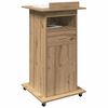vidaXL Podium with Drawer Artisan Oak 55 x 55 x 107 cm Engineered Wood