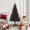 vidaXL Christmas Tree with 150 LEDs with Stand Black 150 cm PVC