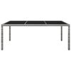 vidaXL Outdoor Dining Table Grey 200x150x74 cm Poly Rattan