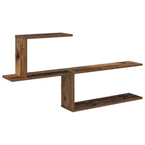 vidaXL Wall Shelf Old Wood 122 x 18 x 60 cm Engineered Wood
