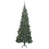 vidaXL Corner Artificial Christmas Tree Green 210 cm PVC and Metal
