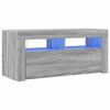vidaXL TV Cabinet with LED Lights Grey Sonoma 90x35x40 cm
