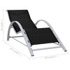 vidaXL Sunlounger Textilene and Aluminium Black