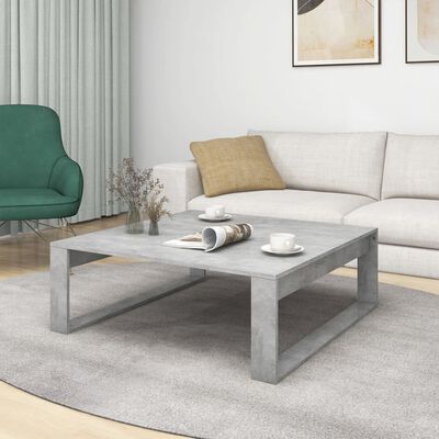 vidaXL Coffee Table Concrete Grey 100x100x35 cm Engineered Wood