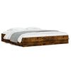 vidaXL Bed Frame with Drawers without Mattress Smoked Oak 160x200 cm