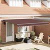 vidaXL Manual Retractable Awning Brown 400x300 cm