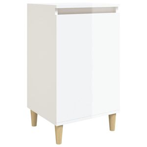 vidaXL Bedside Cabinet High Gloss White 40x35x70 cm Engineered Wood