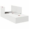 vidaXL Storage Bed Frame White 100 x 200 cm Engineered Wood