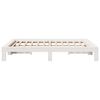 vidaXL Bed Frame without Mattress White 150x200 cm King Size Solid Wood Pine